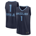 Seanshop M.Grizzlies #1 Scotty Pippen Jr. Navy Fast Break Replica Player Stitched Jerseys- Icon Edition