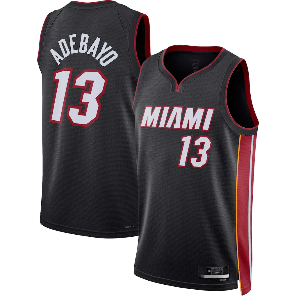 Leonaf M.Heat #13 Bam Adebayo Bam Adebayo kounmpo  Black Fast Break Jerseys - Icon Edition