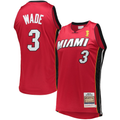 Seanshop M.Heat #3 Dwyane Wade Mitchell & Ness Red 2005-06 Hardwood Classics Authentic Jerseys