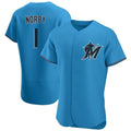 M.Marlins #1 Connor Norby Player Blue Seanshop Home Limited Elite Stitched Jerseys