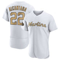 Seanshop M.Marlins #22 Sandy Alcantara Player Gold  Home Limited Elite Stitched Jerseys