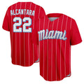 Seanshop M.Marlins #22 Sandy Alcantara Player Red City Connect Home Game Stitched Jerseys