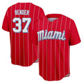 Seanshop M.Marlins #37 Anthony Bender Player Red City Connect Home Game Stitched Jerseys