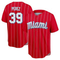 Seanshop M.Marlins #39 Eury Perez Player Red City Connect Home Game Stitched Jerseys