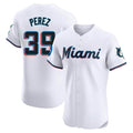 Seanshop M.Marlins #39 Eury Perez Player White  Home Limited Elite Stitched Jerseys
