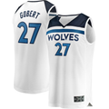 Seanshop M.Timberwolves #27 Rudy Gobert White Fast Break Replica Player Stitched Jerseys - Association Edition