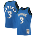 Seanshop M.Timberwolves #3 Stephon Marbury Mitchell & Ness Blue 199697 Hardwood Classics Swingman Stitched Jerseys