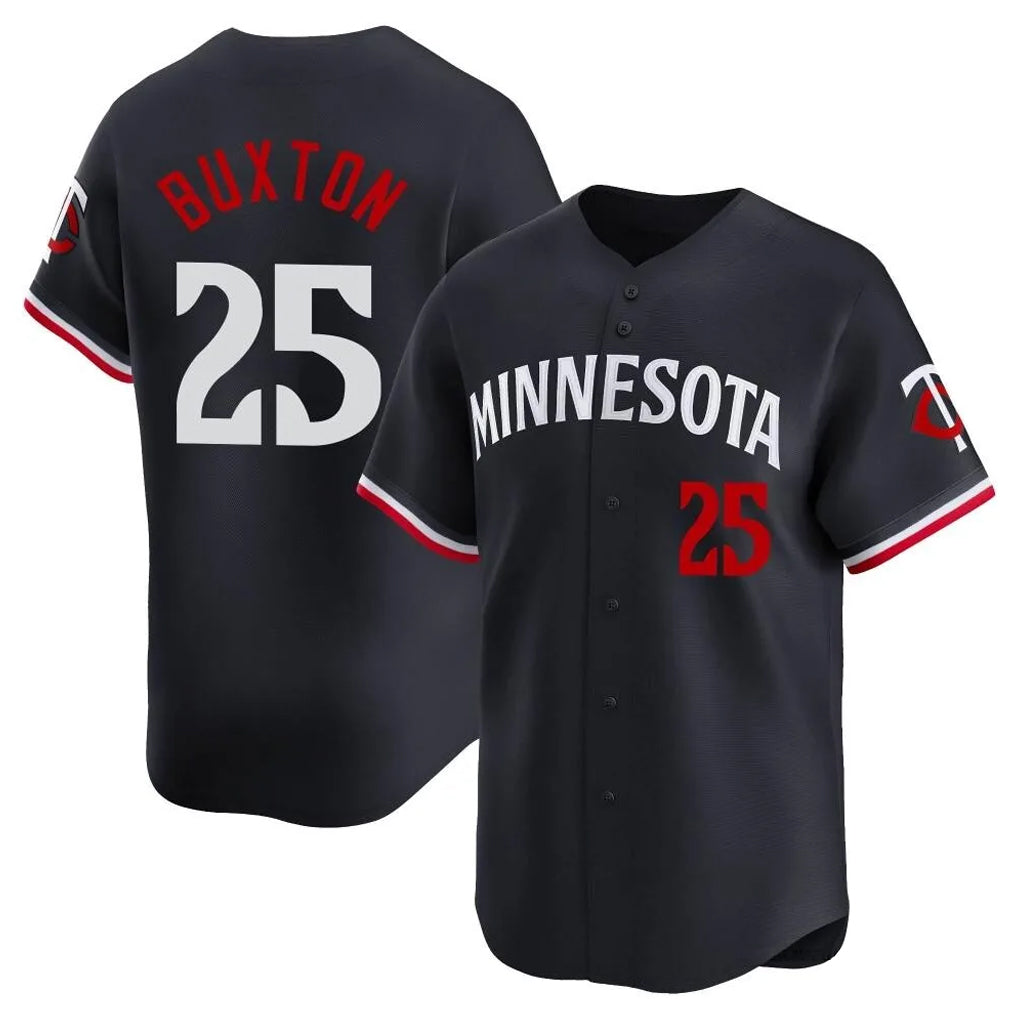 Seanshop M.Twins #25 Byron Buxton Player Navy Home Limited Stitched Jerseys