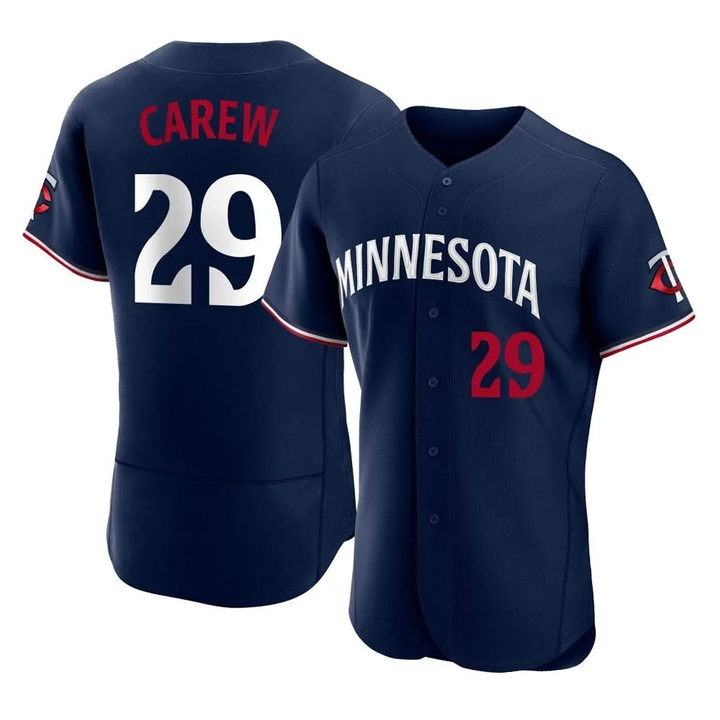 Seanshop M.Twins #29 Rod Carew Player Navy Replica Home Limited Elite Stitched Jerseys