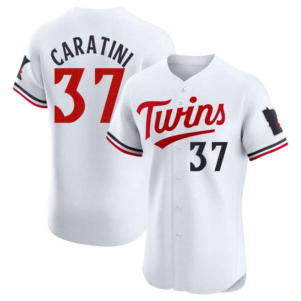 Seanshop M.Twins #37 Victor Caratini Player White Home Limited Elite Stitched Jerseys