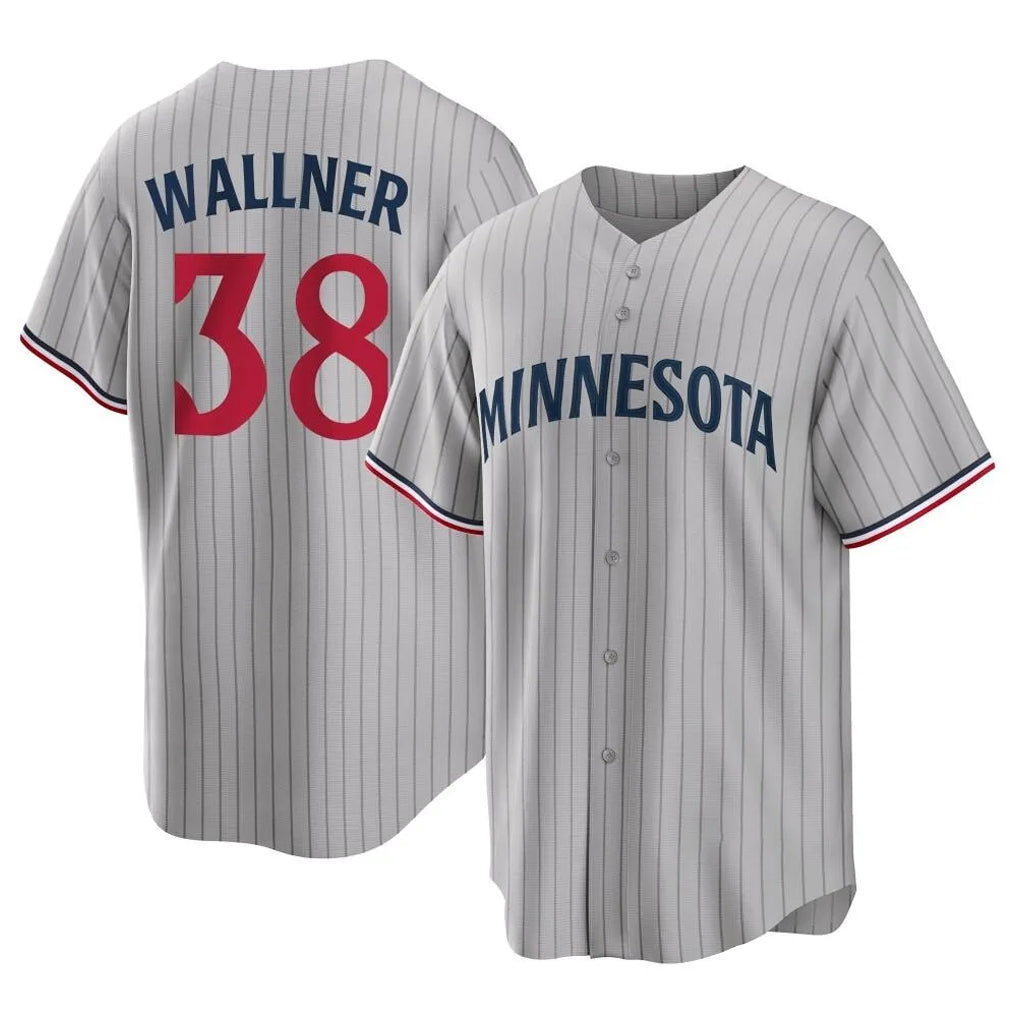 Seanshop M.Twins #38 Matt Wallner Player Gray Game Limited Home Stitched Jerseys