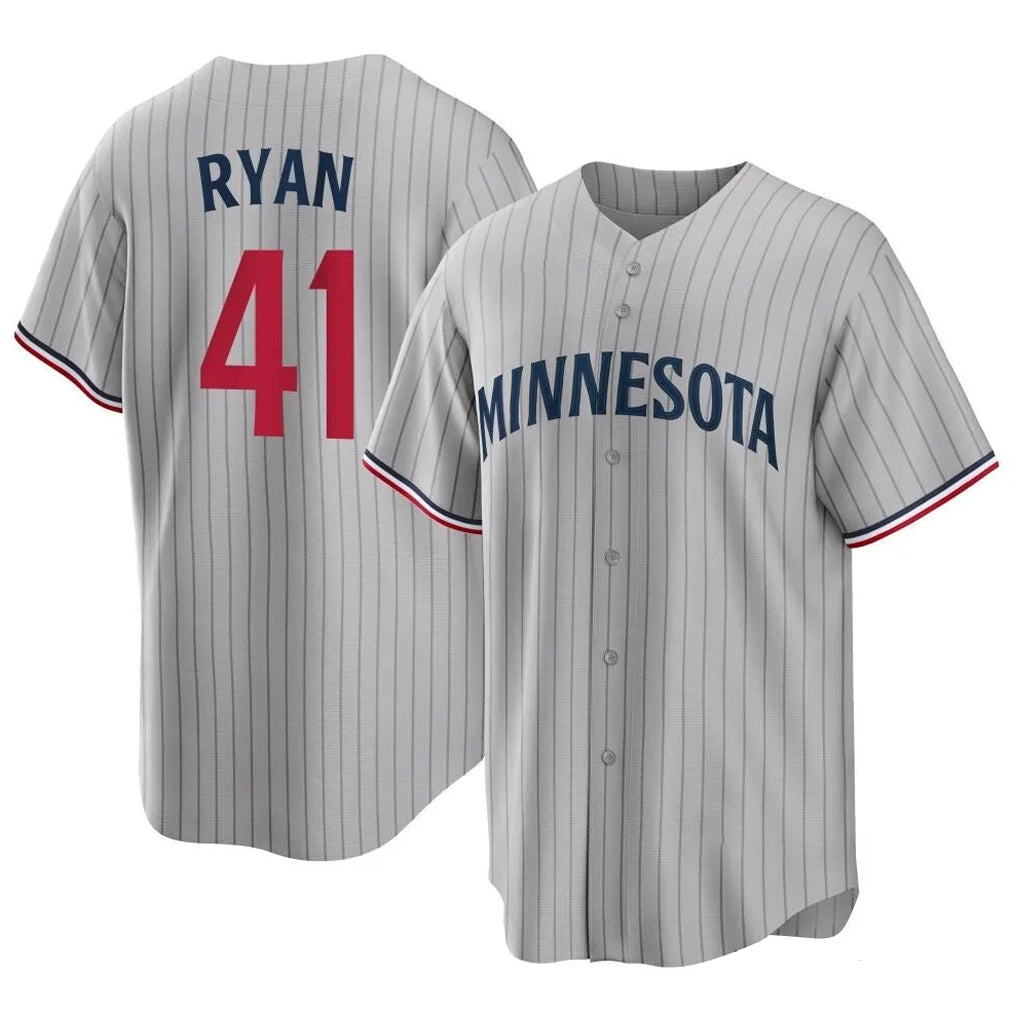 Seanshop M.Twins #41 Joe Ryan Player Gray Game Limited Home Stitched Jerseys