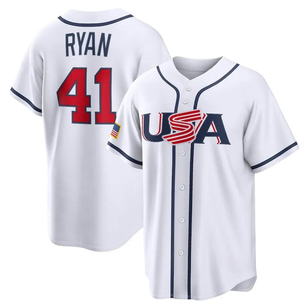 Seanshop M.Twins #41 Joe Ryan Player White USA 2026 World Classic Limited Home Stitched Jerseys