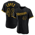 Seanshop M.Twins #49 Pablo Lopez Player Black Snake Skin City Home Limited Elite Stitched Jerseys