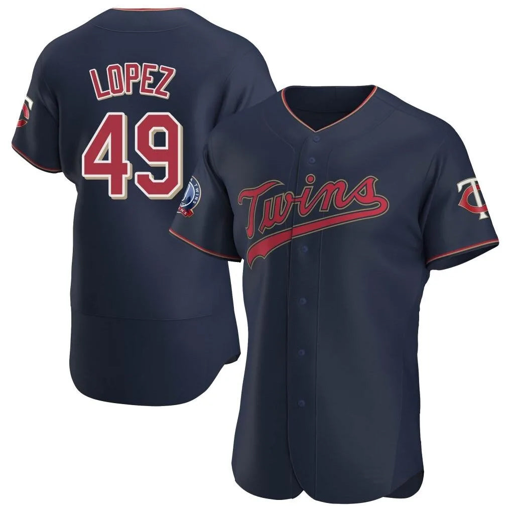 Seanshop M.Twins #49 Pablo Lopez Player Navy 60th Home Limited Elite Stitched Jerseys