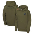 Seanshop M.Vikings Olive Salute to Service Pullover Hoodies Limited Blank Player Stitched Jerseys
