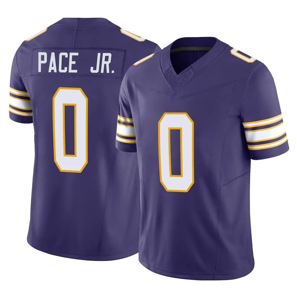 Seanshop M.Vikings #0 Ivan Pace Jr. Player Purple Limited Classic Vapor F.U.S.E. Home Game Stitched Jerseys