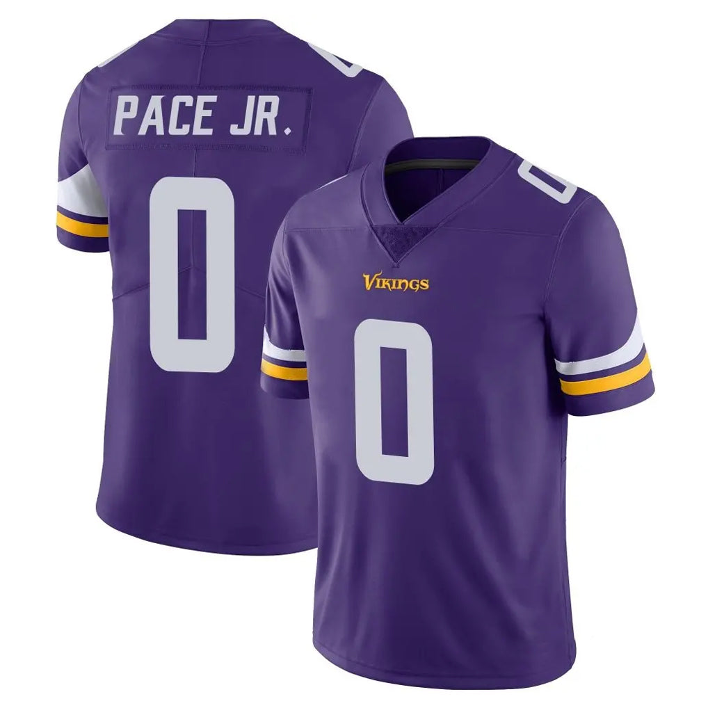 Seanshop M.Vikings #0 Ivan Pace Jr. Player Purple Limited Vapor Untouchable Home Game Stitched Jerseys