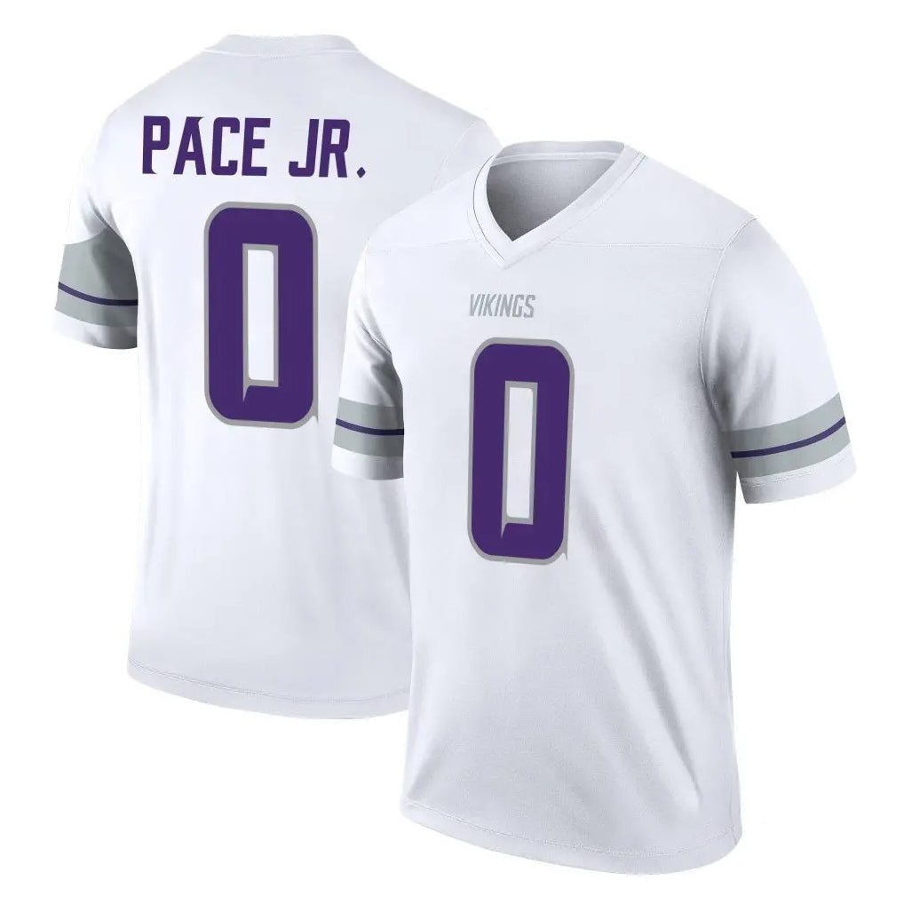 Seanshop M.Vikings #0 Ivan Pace Jr. Player White Alternate Legend Home Game Stitched Jerseys