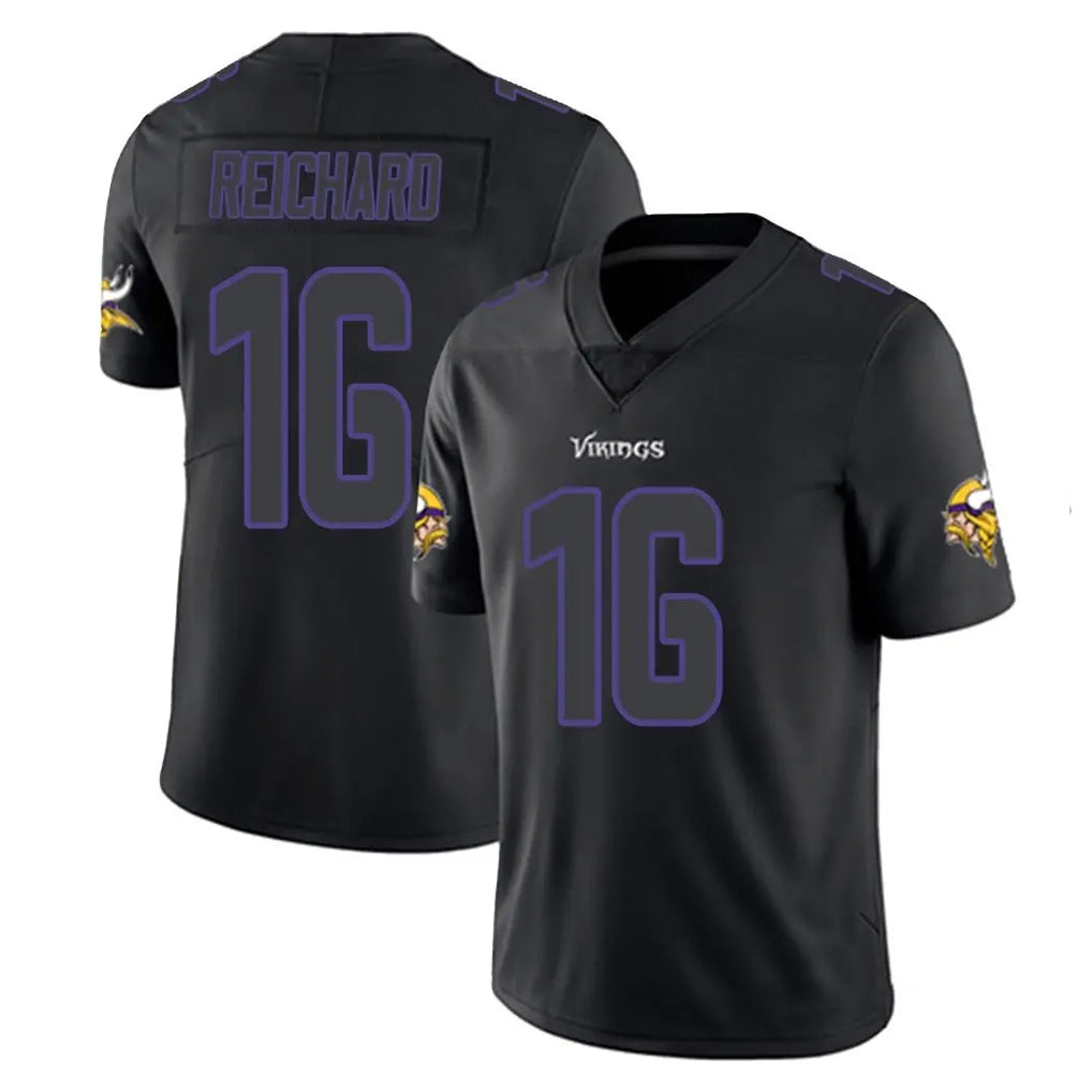 Seanshop M.Vikings #16 Will Reichard Player Black Impact LImited Home Game Stitched Jerseys
