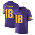 Seanshop M.Vikings #18 Justin Jefferson Player Purple Limited Color Rush Home Game Stitched Jerseys