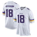 Seanshop M.Vikings #18 Justin Jefferson Player White Home Game Stitched Jerseys