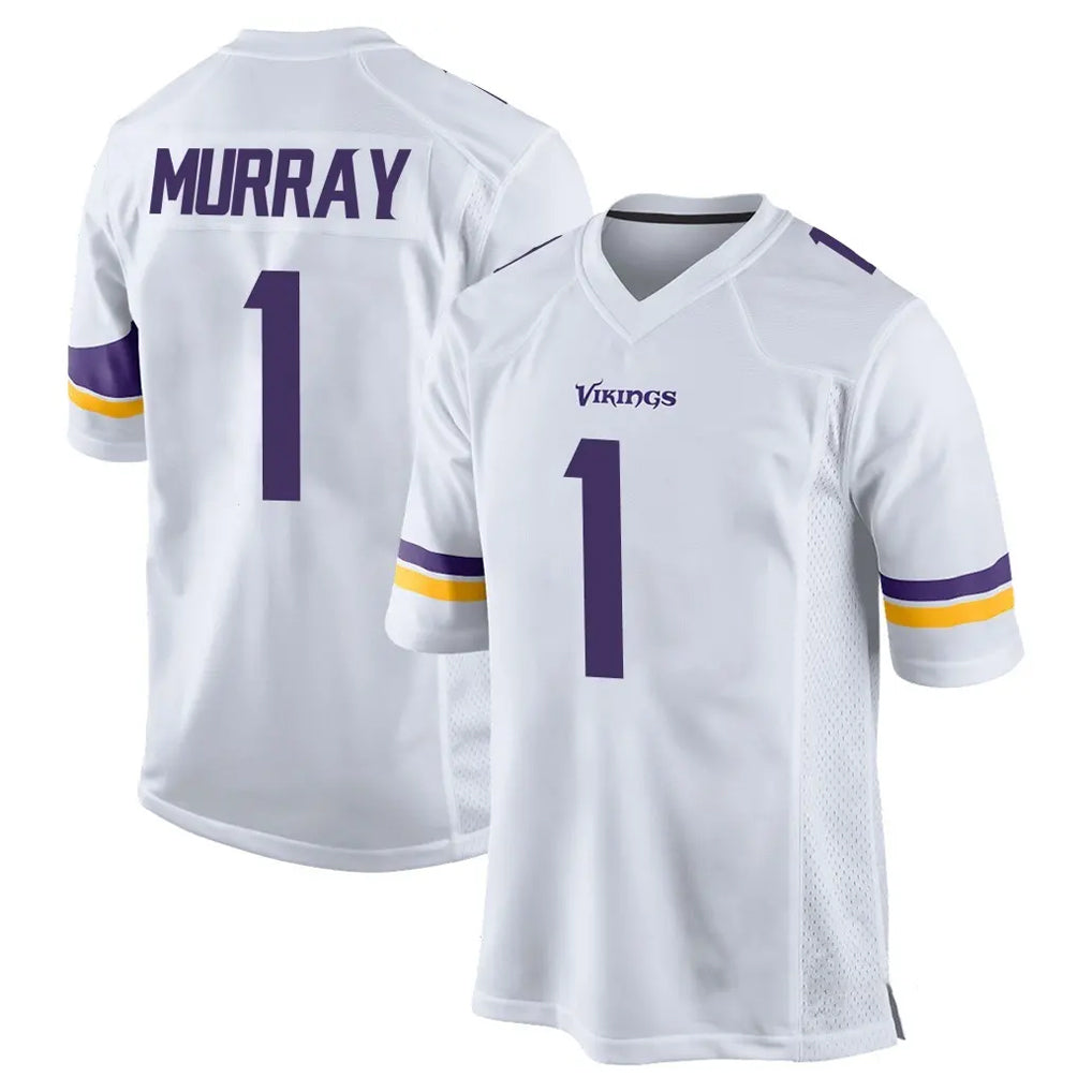 Seanshop M.Vikings #1 Kyler Murray Player White Home Game Stitched Jerseys