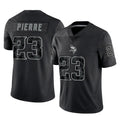 Seanshop M.Vikings #23 James Pierre Player Black Reflective LImited Home Game Stitched Jerseys