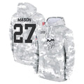 Seanshop M.Vikings #27 Jordan Mason Player Arctic Camo Salute to Service Pullover Hoodies Limited Game Stitched Jerseys