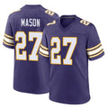 Seanshop M.Vikings #27 Jordan Mason Player Purple Classic Home Game Stitched Jerseys