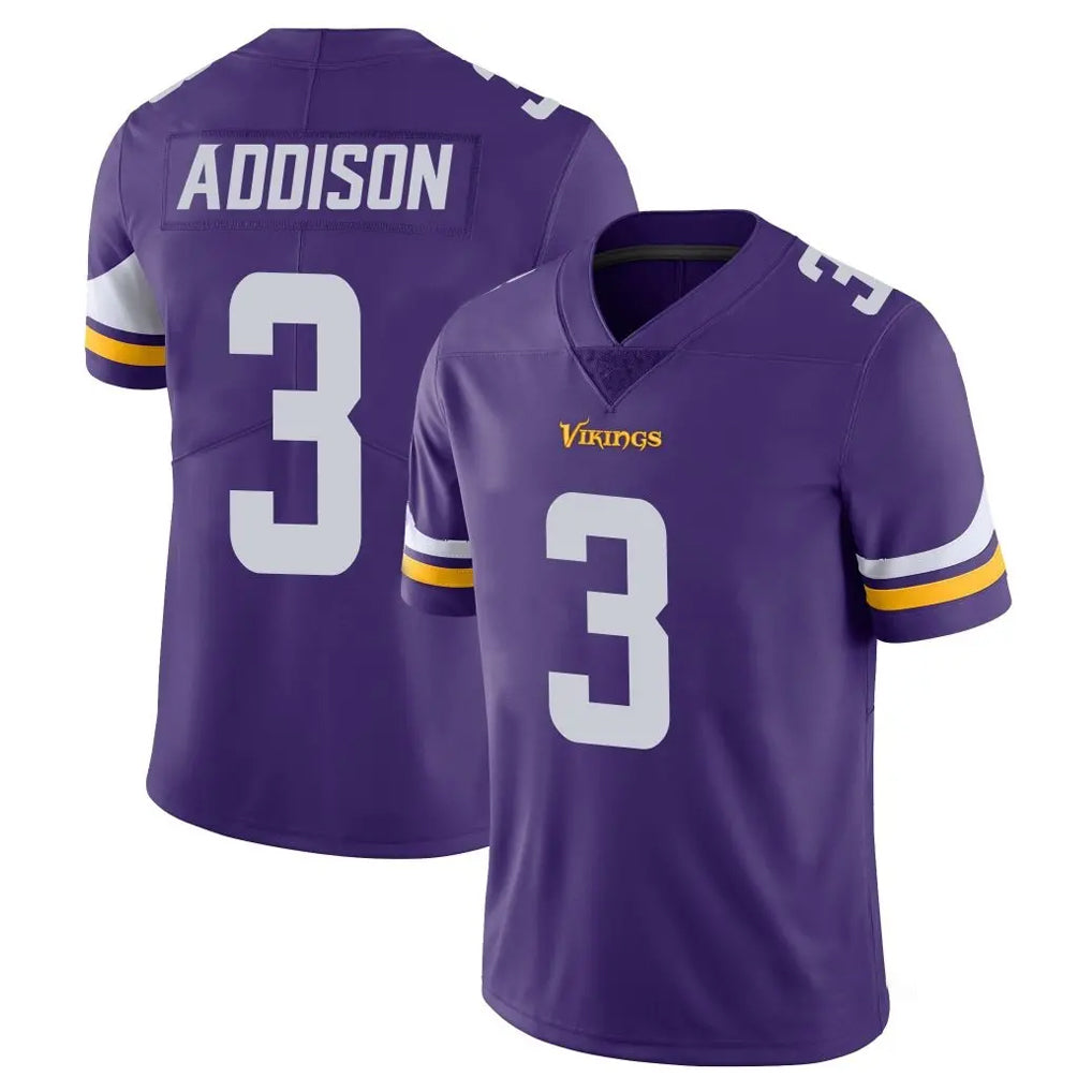 Seanshop M.Vikings #3 Jordan Addison Player Purple Limited Vapor Untouchable Home Game Stitched Jerseys