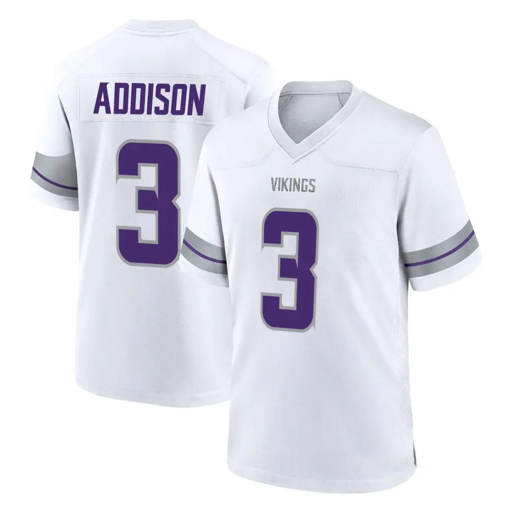 Seanshop M.Vikings #3 Jordan Addison Player White Alternate Home Game Stitched Jerseys
