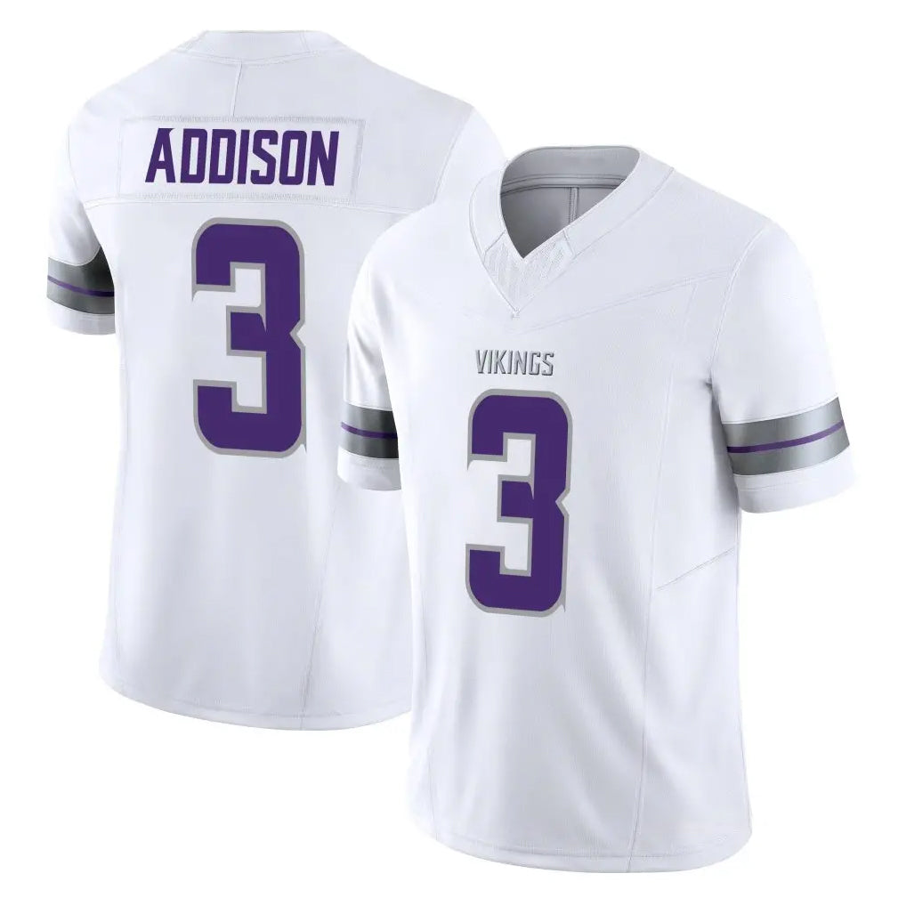 Seanshop M.Vikings #3 Jordan Addison Player White Limited Alternate Vapor F.U.S.E. Home Game Stitched Jerseys
