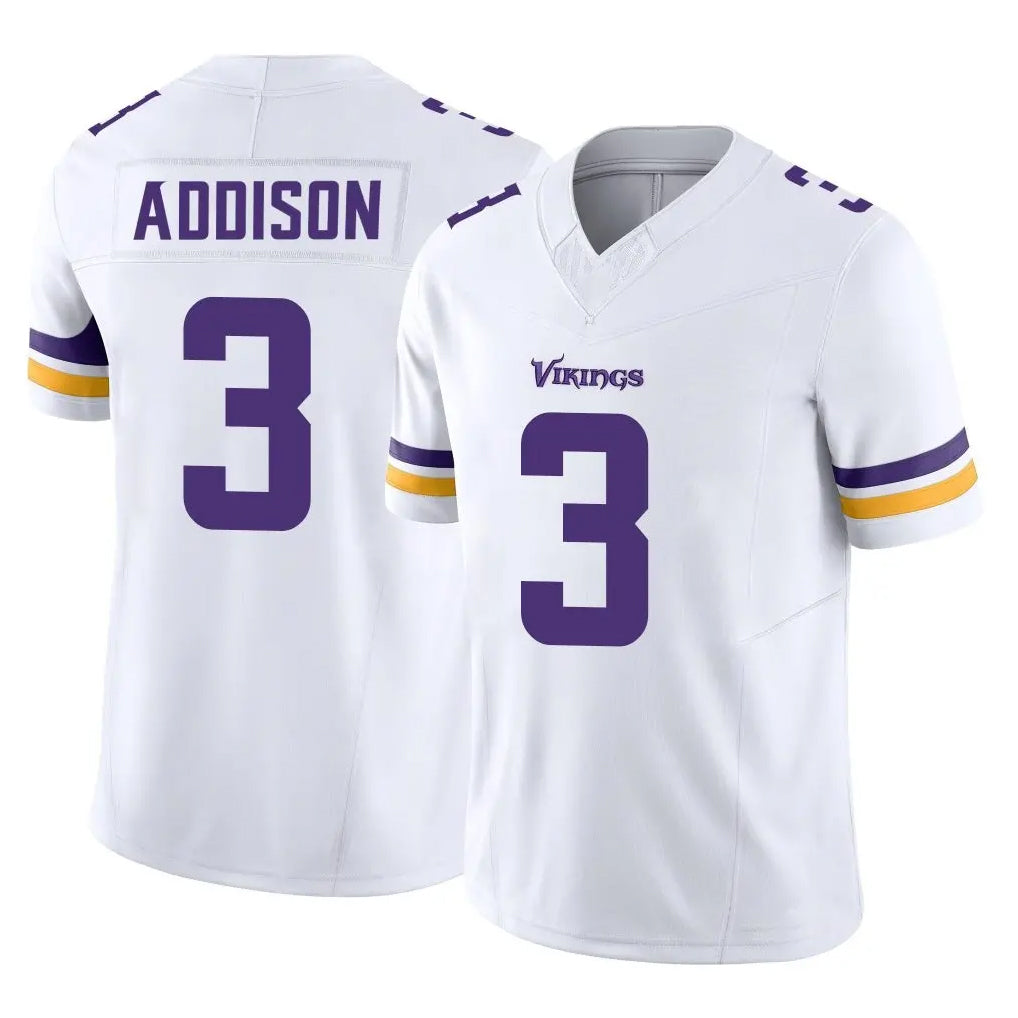 Seanshop M.Vikings #3 Jordan Addison Player White Limited Vapor F.U.S.E. Home Game Stitched Jerseys