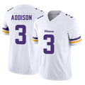 Seanshop M.Vikings #3 Jordan Addison Player White Limited Vapor F.U.S.E. Home Game Stitched Jerseys