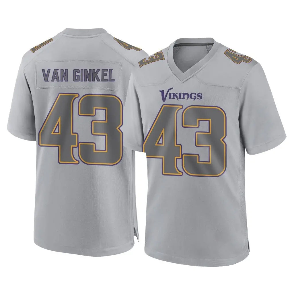 Seanshop M.Vikings #43 Andrew Van Ginkel Player Gray Atmosphere Fashion Home Game Stitched Jerseys