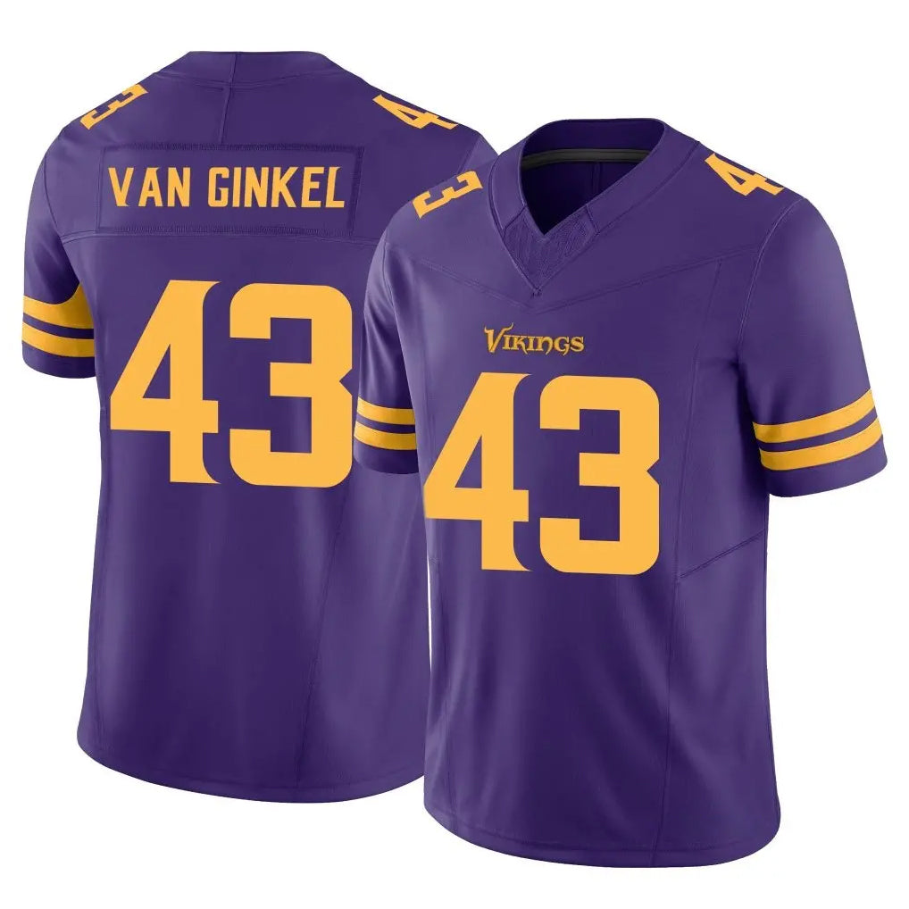 Seanshop M.Vikings #43 Andrew Van Ginkel Player Purple Limited Alternate Vapor F.U.S.E. Home Game Stitched Jerseys