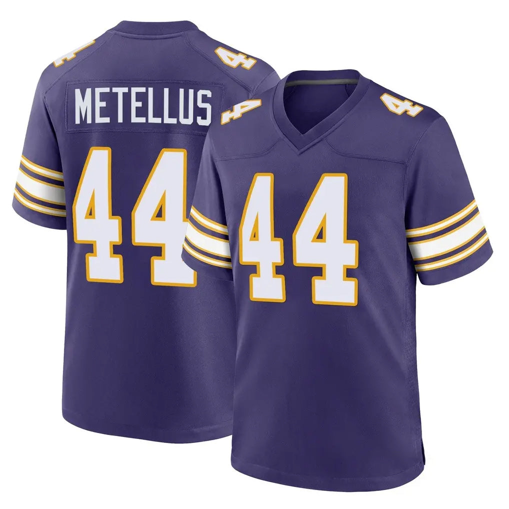 Seanshop M.Vikings #44 Josh Metellus Player Purple Classic Home Game Stitched Jerseys