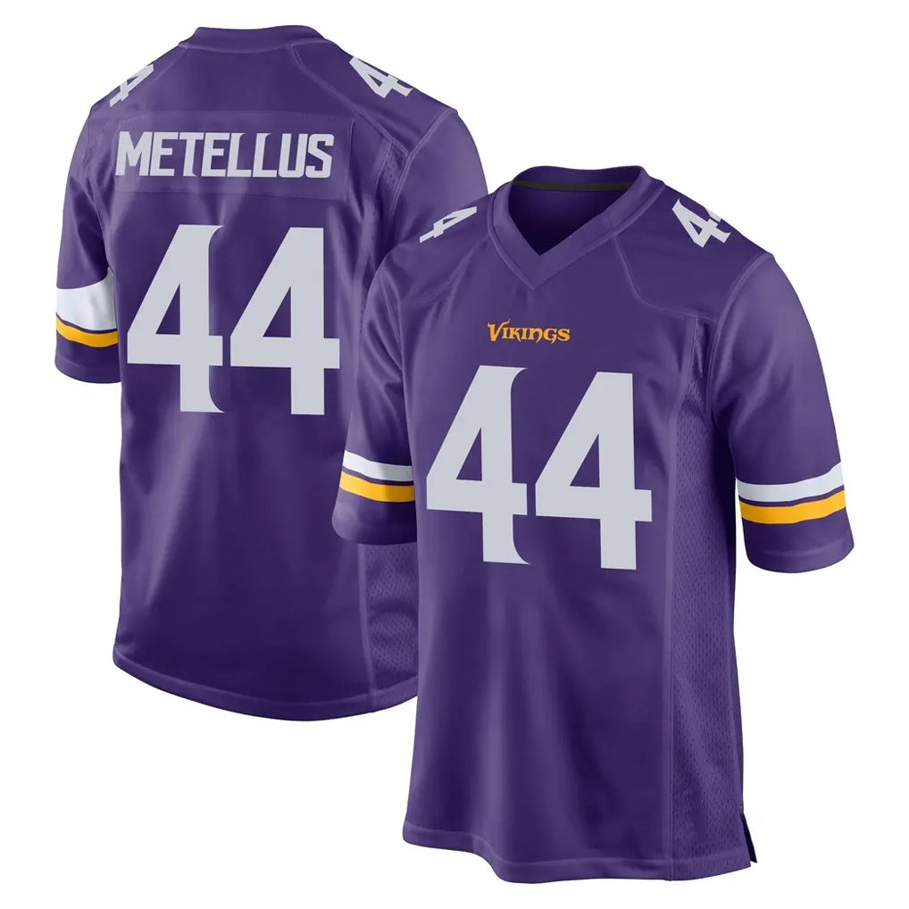 Seanshop M.Vikings #44 Josh Metellus Player Purple Home Game Stitched Jerseys