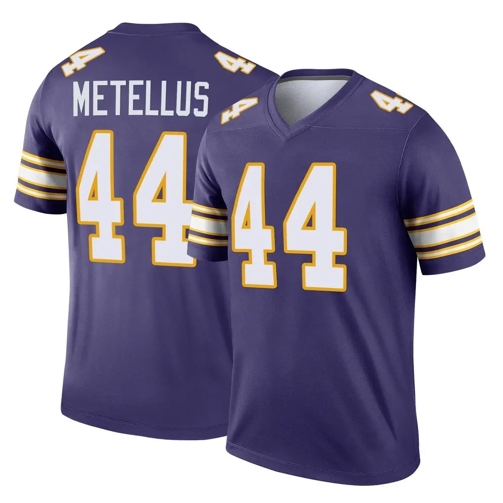 Seanshop M.Vikings #44 Josh Metellus Player Purple Limited Classic Home Game Stitched Jerseys