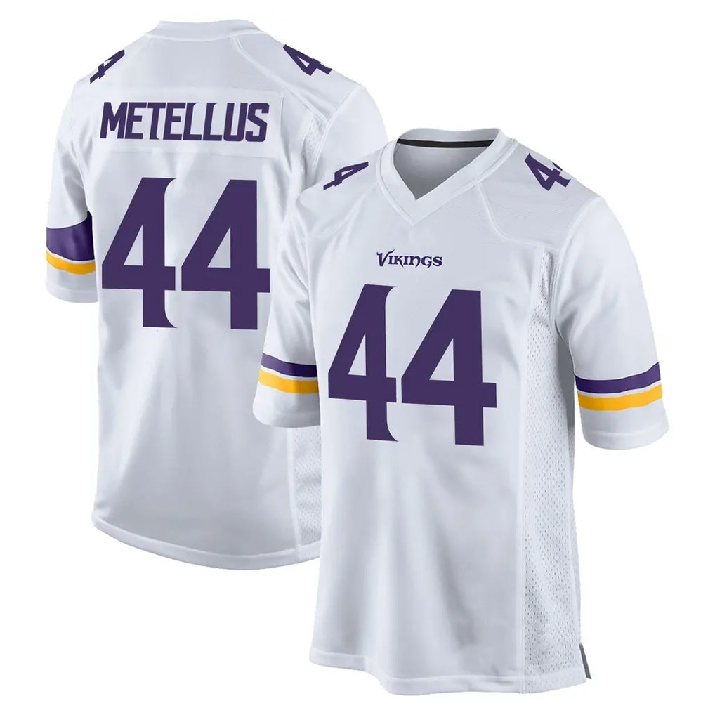 Seanshop M.Vikings #44 Josh Metellus Player White Home Game Stitched Jerseys