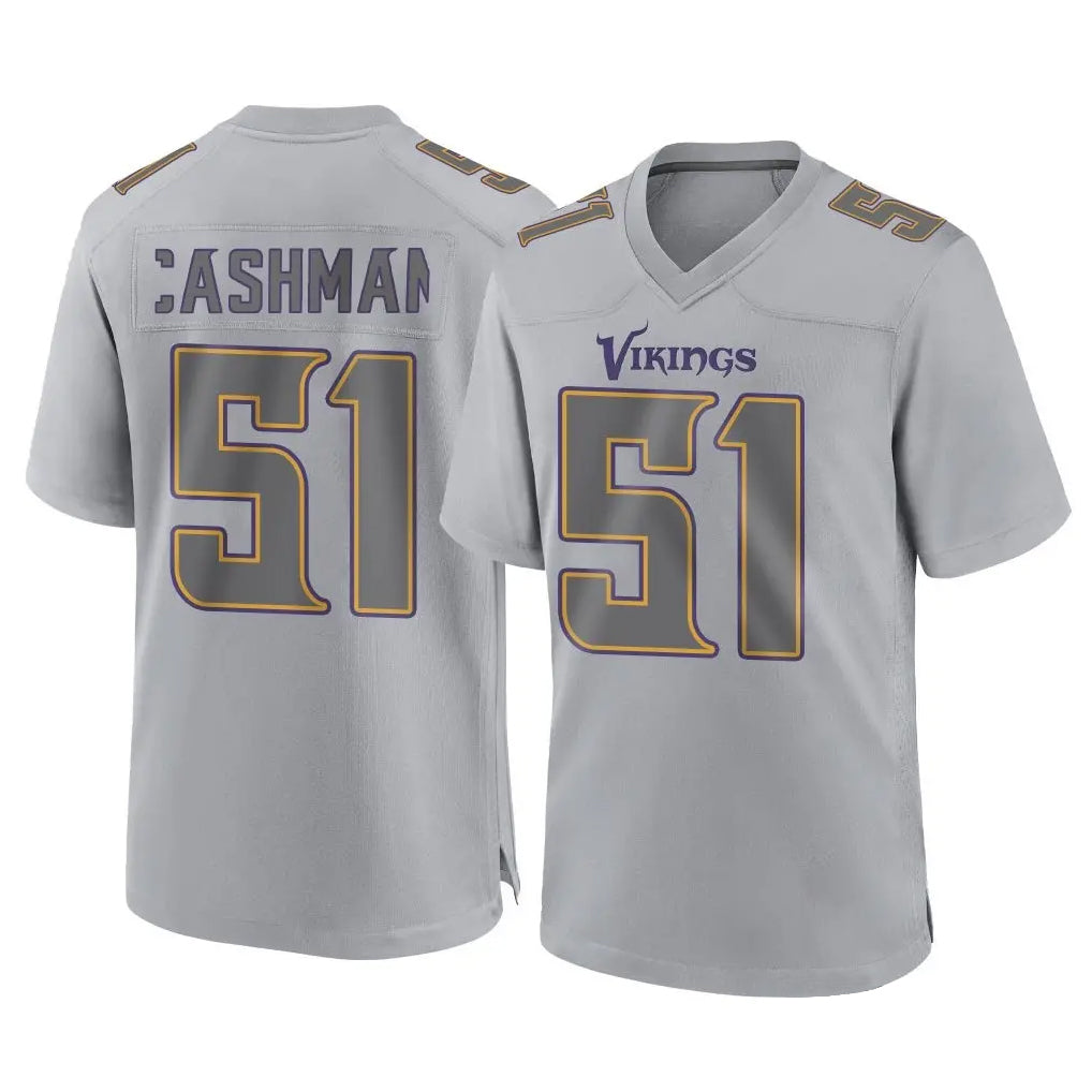 Seanshop M.Vikings #51 Blake Cashman Player Gray Atmosphere Fashion Home Game Stitched Jerseys