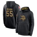 Seanshop M.Vikings #55 Eric Wilson Player Black Salute to Service Hoodies Limited Game Stitched Jerseys