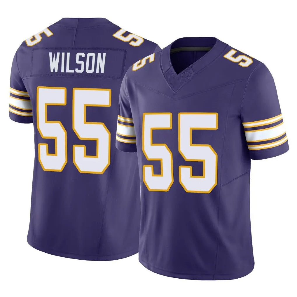 Seanshop M.Vikings #55 Eric Wilson Player Purple Limited Classic Vapor F.U.S.E. Home Game Stitched Jerseys