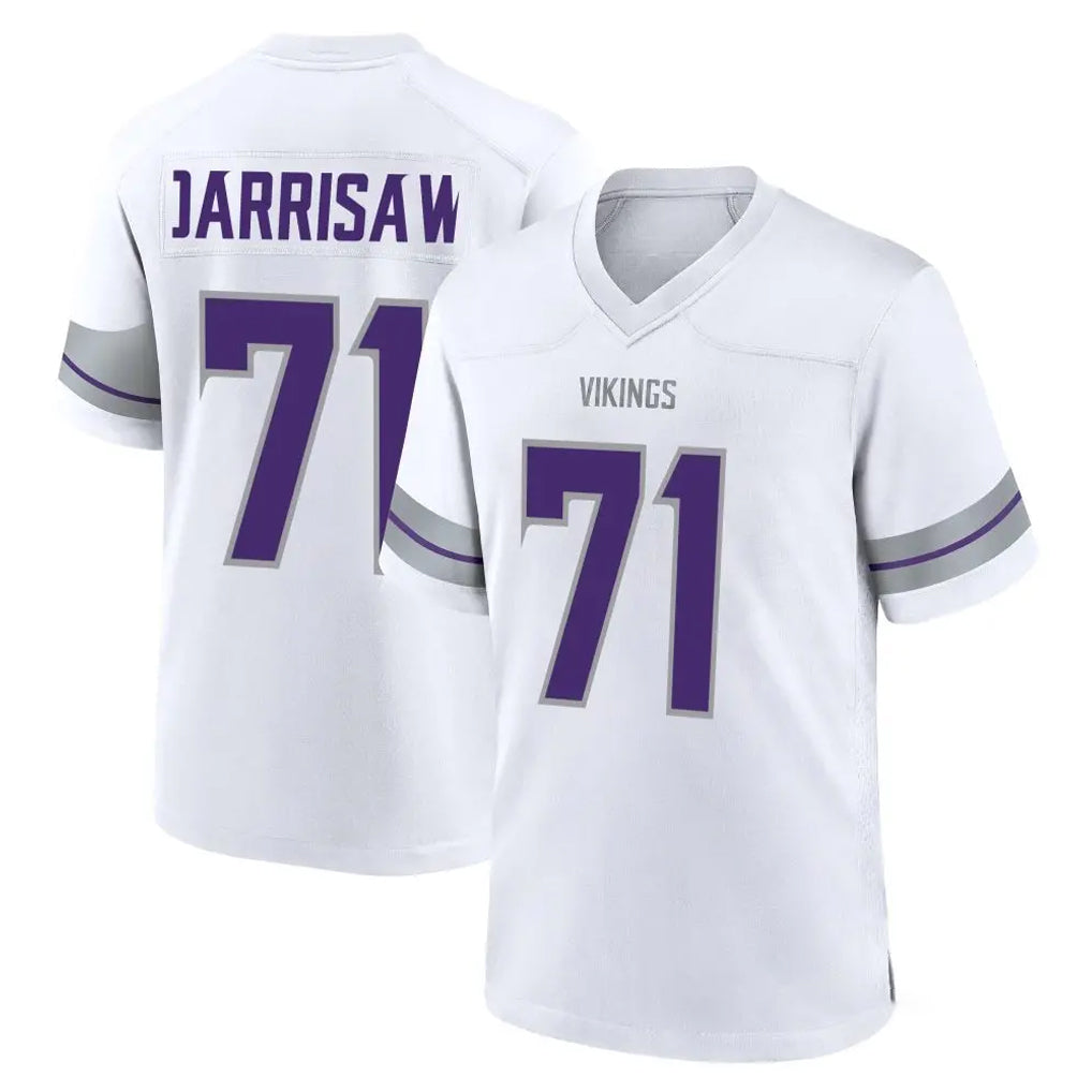Seanshop M.Vikings #71 Christian Darrisaw Player White Alternate Home Game Stitched Jerseys