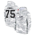 Seanshop M.Vikings #75 Brian O'Neill Player Arctic Camo Salute to Service Pullover Hoodies Limited Game Stitched Jerseys