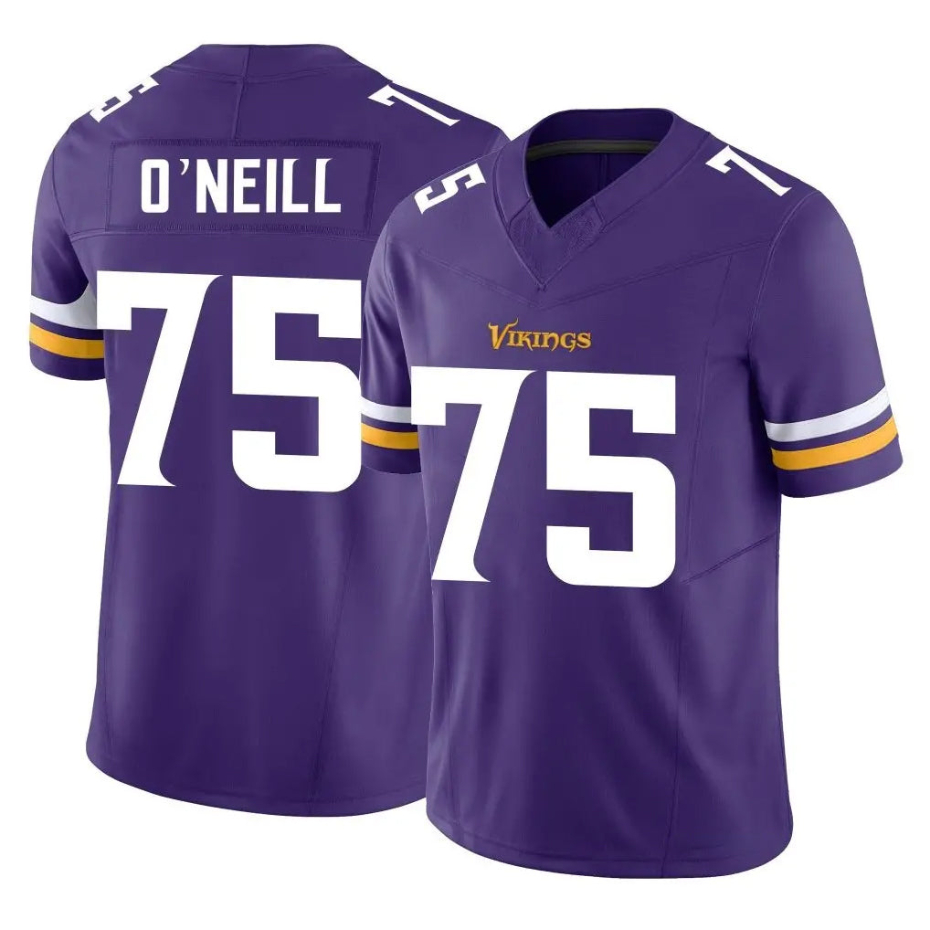 Seanshop M.Vikings #75 Brian O'Neill Player Purple Limited Vapor F.U.S.E. Home Game Stitched Jerseys