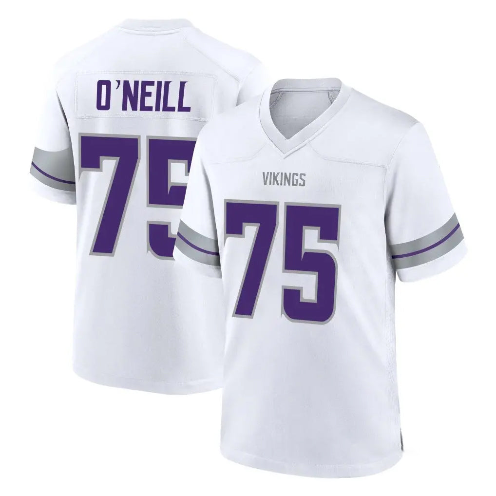 Seanshop M.Vikings #75 Brian O'Neill Player White Alternate Home Game Stitched Jerseys