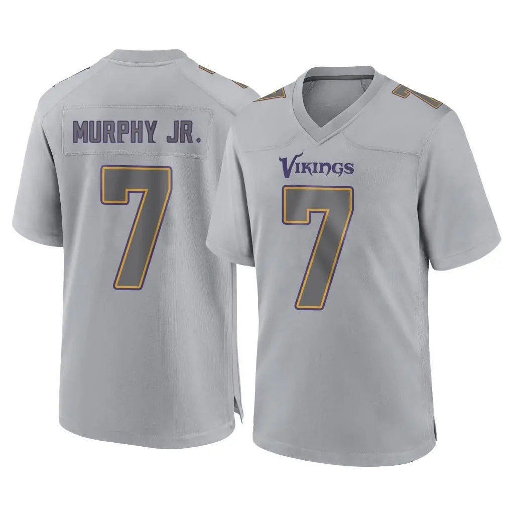 Seanshop M.Vikings #7 Byron Murphy Jr. Player Gray Atmosphere Fashion Home Game Stitched Jerseys