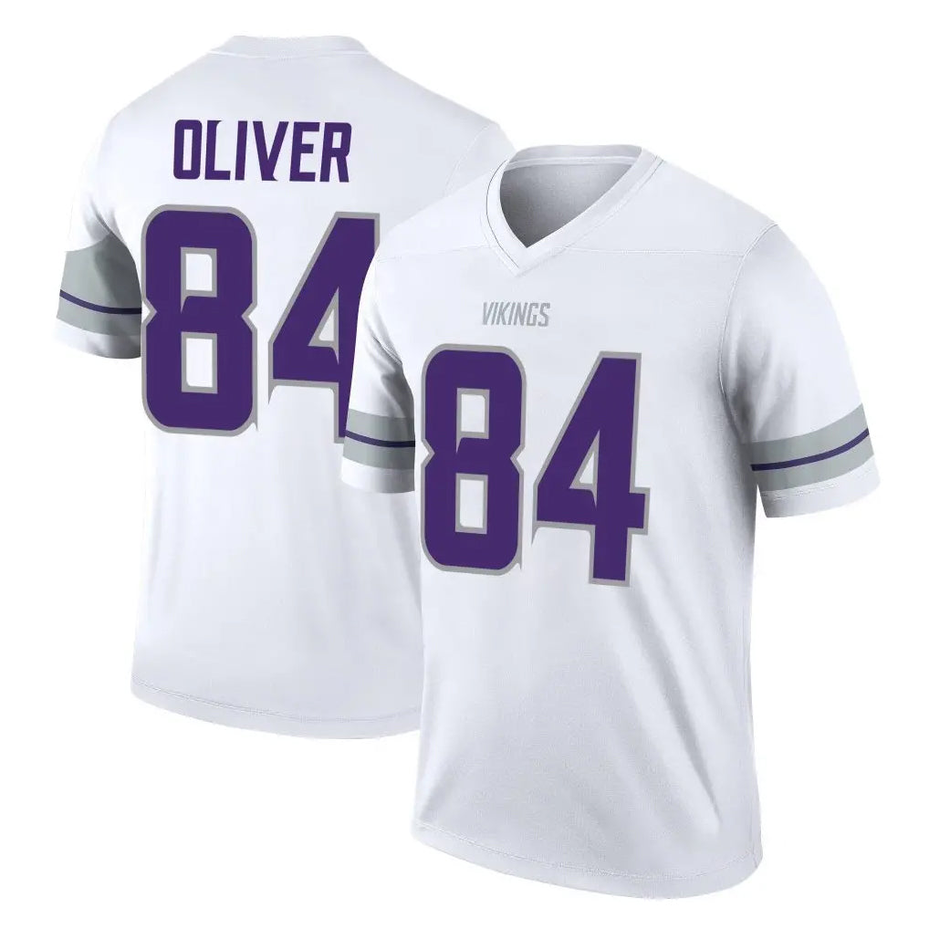 Seanshop M.Vikings #84 Josh Oliver Player White Alternate Legend Home Game Stitched Jerseys
